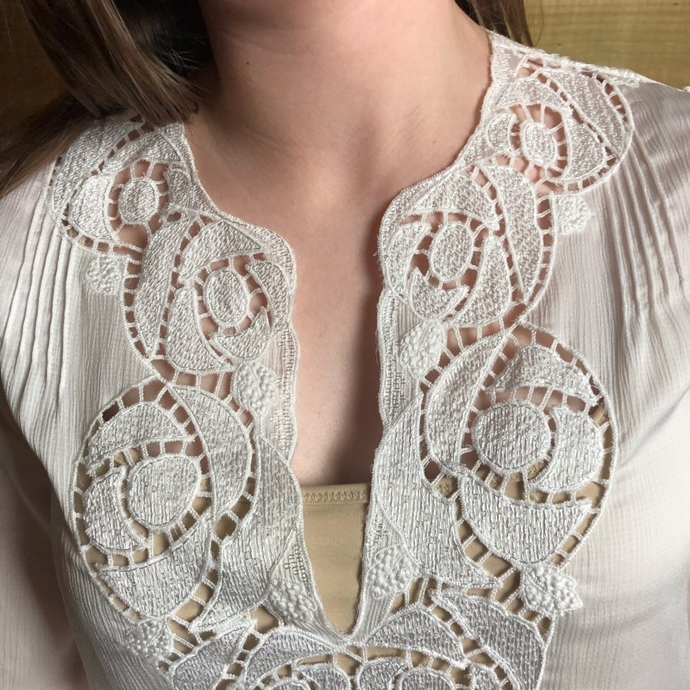 BCBG Maxazria, tie waisted blouse - Picture 7 of 11
